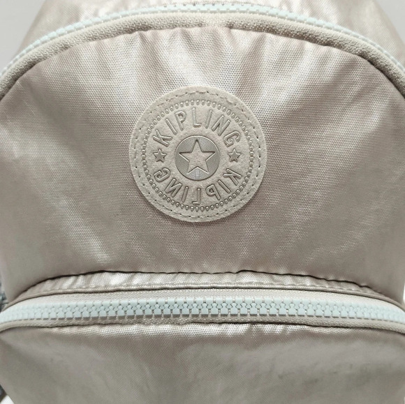 Kipling Womens Backpack metallic silver / Gold - Picture 2 of 12
